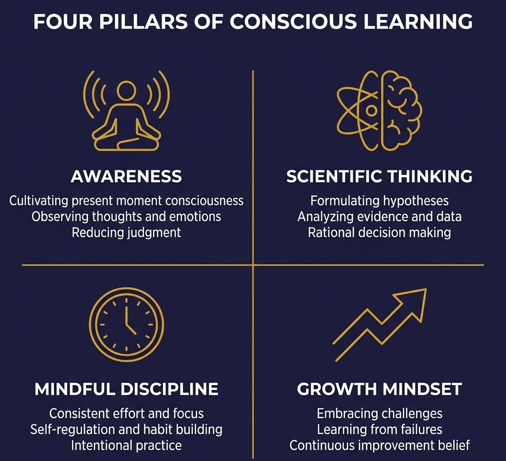 Four Pillars of Conscious Learning